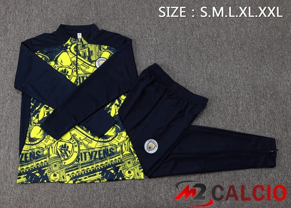 Insieme Tuta Calcio Manchester City Verde Blu Reale 2024/2025