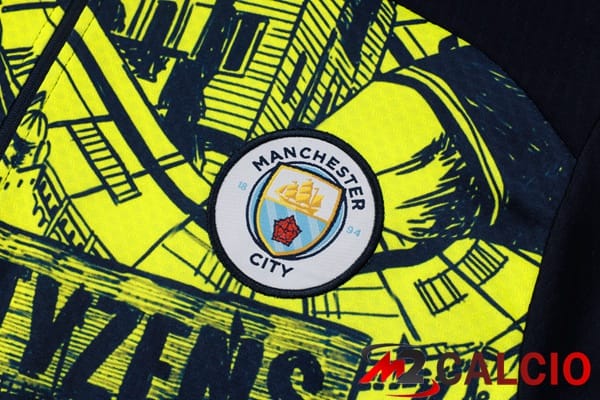 Insieme Tuta Calcio Manchester City Verde Blu Reale 2024/2025