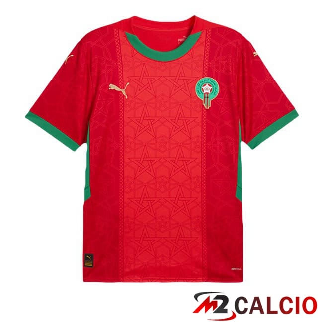 Maglie Calcio Personalizzate,Tute Calcio Squadre,Maglia Nazionale Italiana Calcio | Maglie Calcio Marocco Prima Rosso 2024/2025