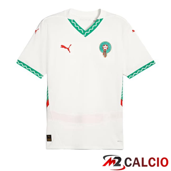Maglie Calcio Personalizzate,Tute Calcio Squadre,Maglia Nazionale Italiana Calcio | Maglie Calcio Marocco Seconda Bianco 2024/2025