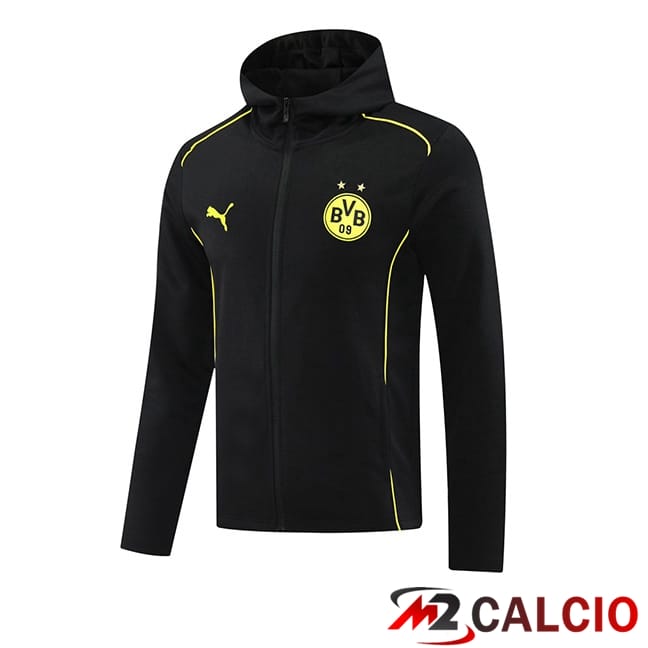Maglie Calcio Personalizzate,Tute Calcio Squadre,Maglia Nazionale Italiana Calcio | Giacca A Vento Dortmund BVB Nero 2024/2025