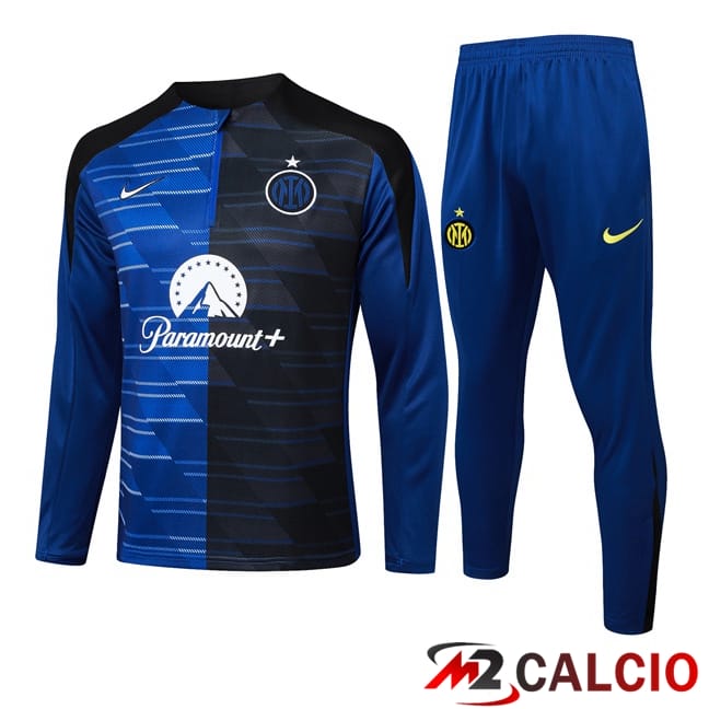 Maglie Calcio Personalizzate,Tute Calcio Squadre,Maglia Nazionale Italiana Calcio | Insieme Tuta Calcio Inter Milan Blu Nero 2024/2025