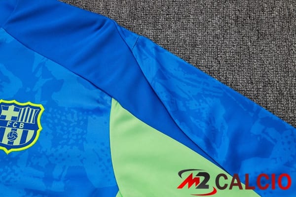 Insieme Tuta Calcio FC Barcellona Blu Verde 2024/2025