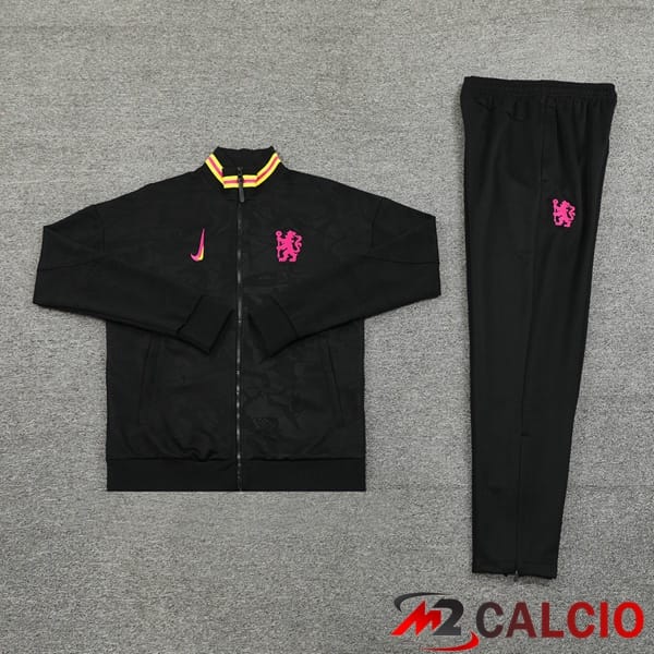 Insieme Tuta Calcio - Giacca FC Chelsea Nero 2024/2025