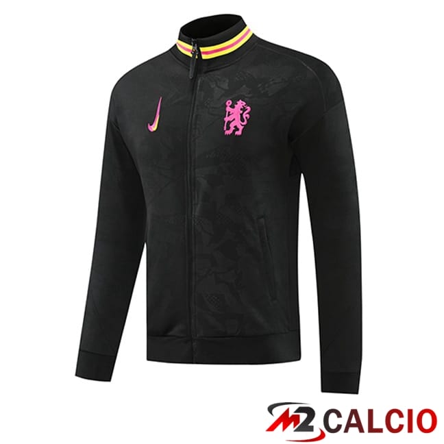 Maglie Calcio Personalizzate,Tute Calcio Squadre,Maglia Nazionale Italiana Calcio | Giacca Calcio FC Chelsea Nero 2024/2025