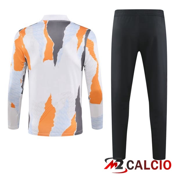 Insieme Tuta Calcio Real Madrid Bianco Giallo 2025/2026