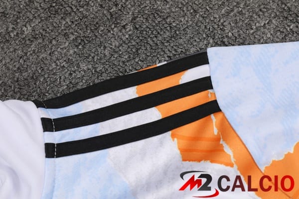Insieme Tuta Calcio Real Madrid Bianco Giallo 2025/2026