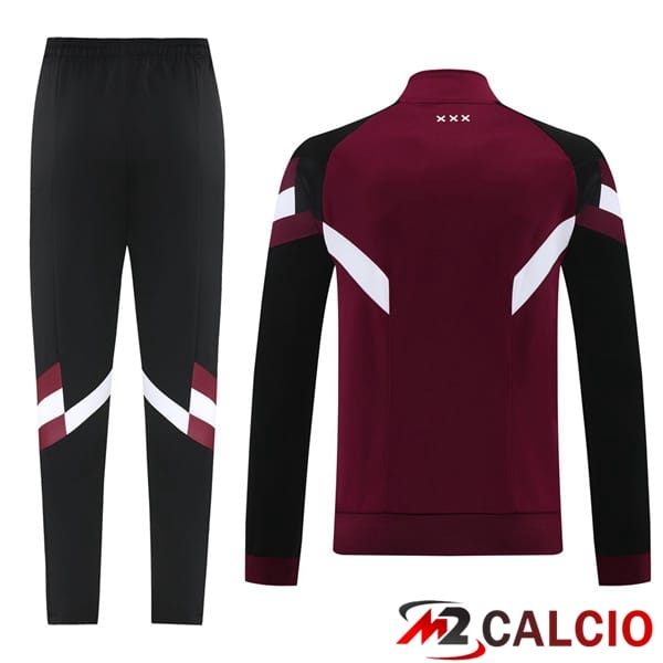Insieme Tuta Calcio - Giacca AFC Ajax Rosso 2025/2026