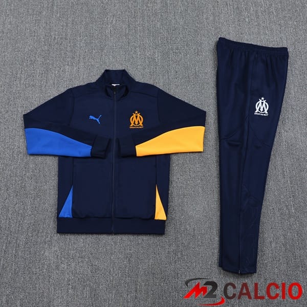 Insieme Tuta Calcio - Giacca Marsiglia OM Blu Reale 2025/2026