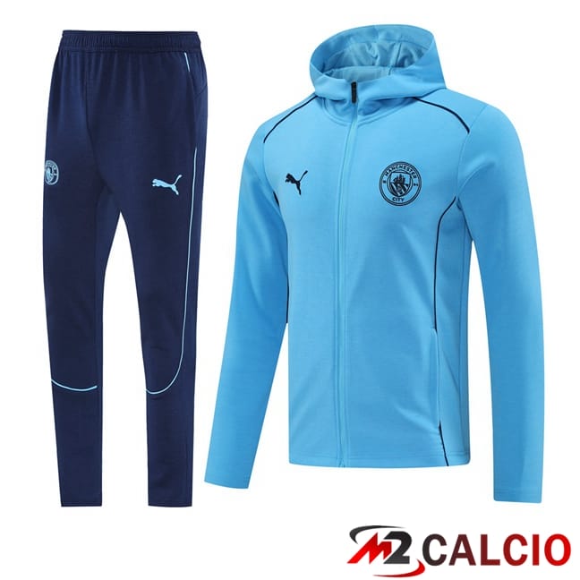 Maglie Calcio Personalizzate,Tute Calcio Squadre,Maglia Nazionale Italiana Calcio | Tuta Calcio - Giacca A Vento Manchester City Blu 2025/2026
