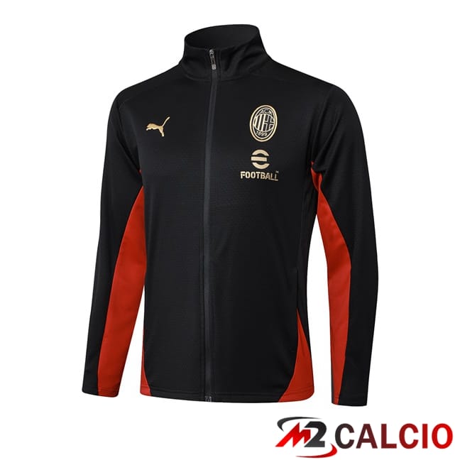 Maglie Calcio Personalizzate,Tute Calcio Squadre,Maglia Nazionale Italiana Calcio | Giacca Calcio AC Milan Nero 2025/2026