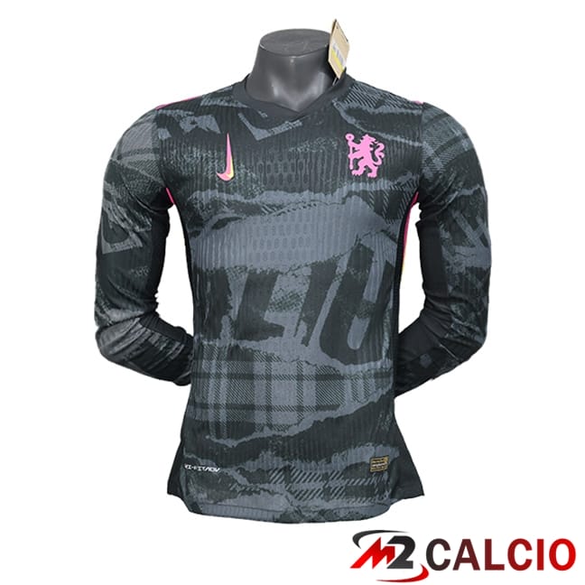 Maglie Calcio Personalizzate,Tute Calcio Squadre,Maglia Nazionale Italiana Calcio | Maglie Calcio FC Chelsea Manica Lunga Terza 2024/2025