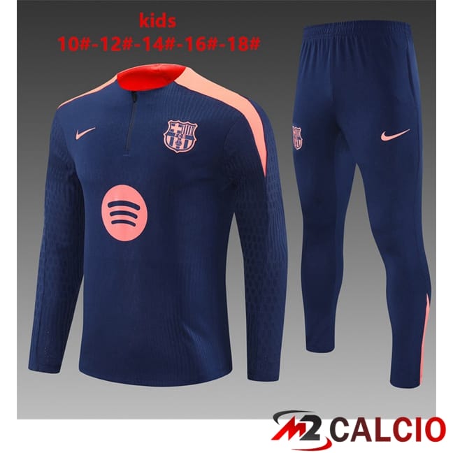 Maglie Calcio Personalizzate,Tute Calcio Squadre,Maglia Nazionale Italiana Calcio | Insieme Tuta Calcio FC Barcellona Bambino Blu Reale 2025/2026