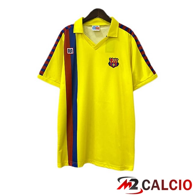 Maglie Calcio Personalizzate,Tute Calcio Squadre,Maglia Nazionale Italiana Calcio | Maglie Calcio FC Barcellona Retro Seconda Giallo 1982-1984