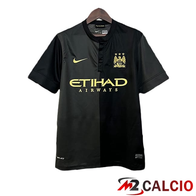 Maglie Calcio Personalizzate,Tute Calcio Squadre,Maglia Nazionale Italiana Calcio | Maglie Calcio Manchester City Retro Seconda Nero 2013-2014