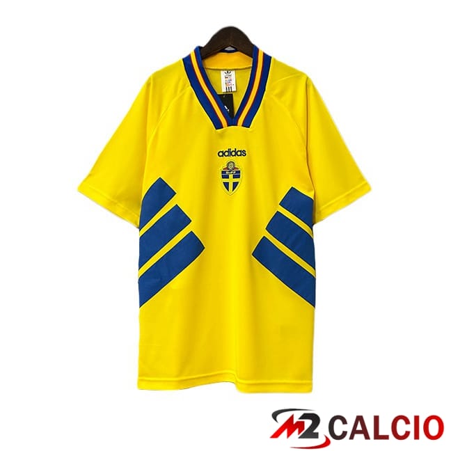 Maglie Calcio Personalizzate,Tute Calcio Squadre,Maglia Nazionale Italiana Calcio | Maglie Calcio Svezia Retro Prima Giallo 1994