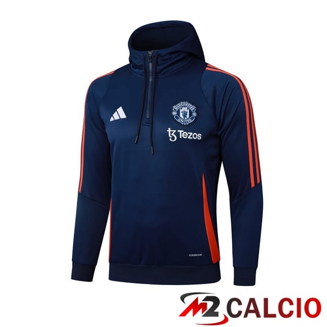 Maglie Calcio Personalizzate,Tute Calcio Squadre,Maglia Nazionale Italiana Calcio | Felpa Con Cappuccio Manchester United Blu Reale 2025/2026