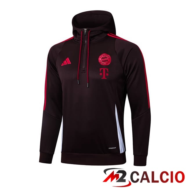 Maglie Calcio Personalizzate,Tute Calcio Squadre,Maglia Nazionale Italiana Calcio | Felpa Con Cappuccio Bayern Monaco Rosso 2025/2026