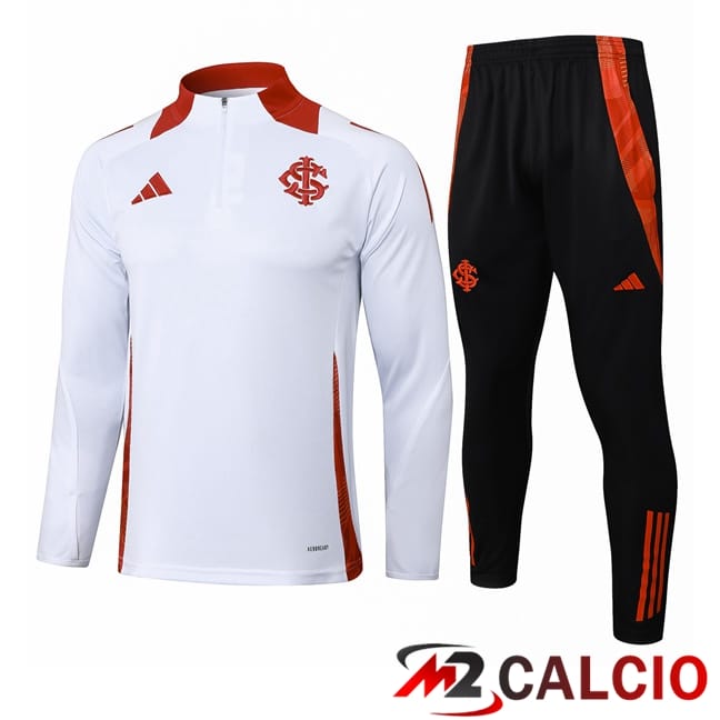 Maglie Calcio Personalizzate,Tute Calcio Squadre,Maglia Nazionale Italiana Calcio | Insieme Tuta Calcio SC Internacional Bianco 2025/2026