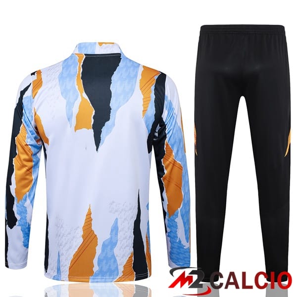 Insieme Tuta Calcio Real Madrid Bianco Giallo 2025/2026