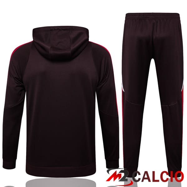 Tuta Calcio - Felpa Con Cappuccio Bayern Monaco Rosso 2025/2026