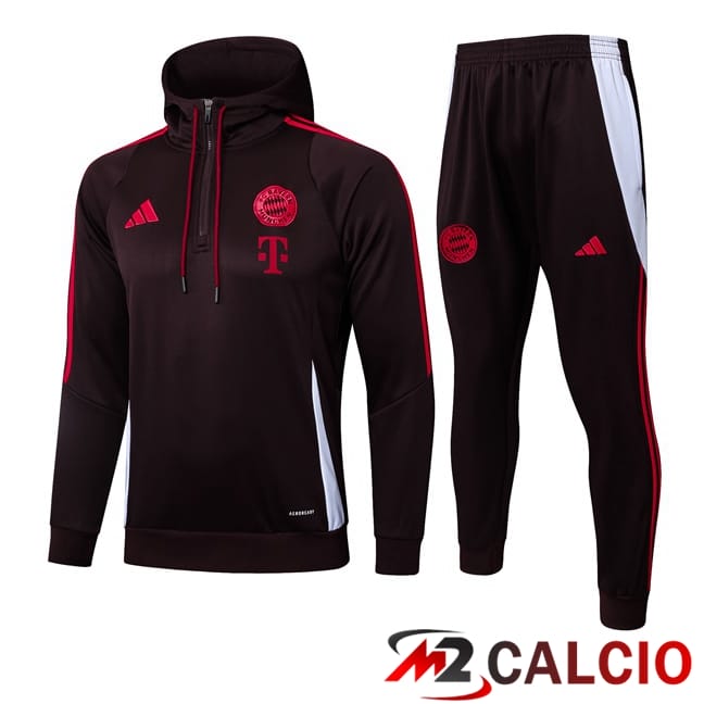 Maglie Calcio Personalizzate,Tute Calcio Squadre,Maglia Nazionale Italiana Calcio | Tuta Calcio - Felpa Con Cappuccio Bayern Monaco Rosso 2025/2026