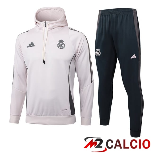 Maglie Calcio Personalizzate,Tute Calcio Squadre,Maglia Nazionale Italiana Calcio | Tuta Calcio - Felpa Con Cappuccio Real Madrid Rosa 2025/2026