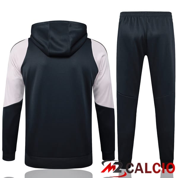 Tuta Calcio - Felpa Con Cappuccio Real Madrid Nero Rosa 2025/2026