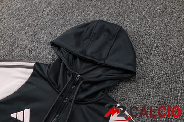 Tuta Calcio - Felpa Con Cappuccio Real Madrid Nero Rosa 2025/2026