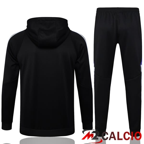 Tuta Calcio - Felpa Con Cappuccio Real Madrid Nero 2025/2026