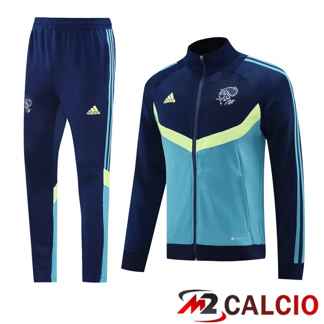 Maglie Calcio Personalizzate,Tute Calcio Squadre,Maglia Nazionale Italiana Calcio | Insieme Tuta Calcio - Giacca AFC Ajax Blu Reale 2025/2026