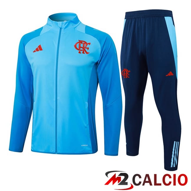 Maglie Calcio Personalizzate,Tute Calcio Squadre,Maglia Nazionale Italiana Calcio | Insieme Tuta Calcio - Giacca Flamengo Blu 2025/2026