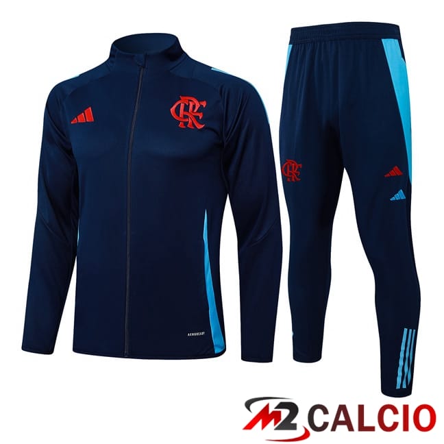 Maglie Calcio Personalizzate,Tute Calcio Squadre,Maglia Nazionale Italiana Calcio | Insieme Tuta Calcio - Giacca Flamengo Blu Reale 2025/2026