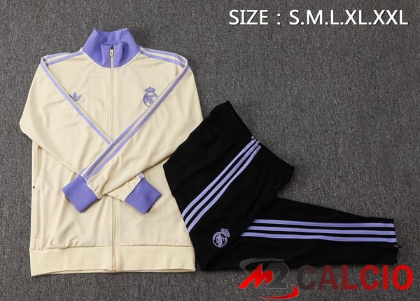 Insieme Tuta Calcio - Giacca Real Madrid Giallo 2025/2026