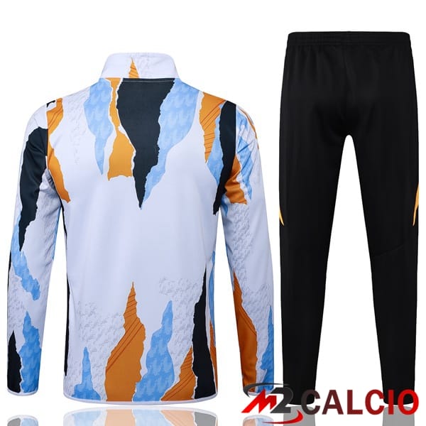 Insieme Tuta Calcio - Giacca Real Madrid Bianco Blu 2025/2026