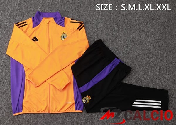Insieme Tuta Calcio - Giacca Real Madrid Arancia 2025/2026