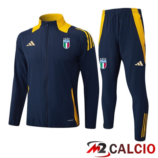 Maglie Calcio Personalizzate,Tute Calcio Squadre,Maglia Nazionale Italiana Calcio | Insieme Tuta Calcio - Giacca Italia Blu Reale 2025/2026