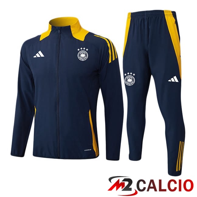 Maglie Calcio Personalizzate,Tute Calcio Squadre,Maglia Nazionale Italiana Calcio | Insieme Tuta Calcio - Giacca Germania Blu Reale 2025/2026
