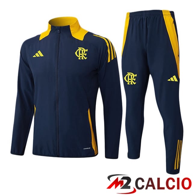 Maglie Calcio Personalizzate,Tute Calcio Squadre,Maglia Nazionale Italiana Calcio | Insieme Tuta Calcio - Giacca Flamengo Blu Reale 2025/2026