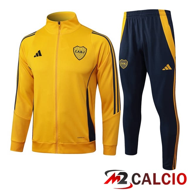 Maglie Calcio Personalizzate,Tute Calcio Squadre,Maglia Nazionale Italiana Calcio | Insieme Tuta Calcio - Giacca Boca Juniors Giallo 2025/2026