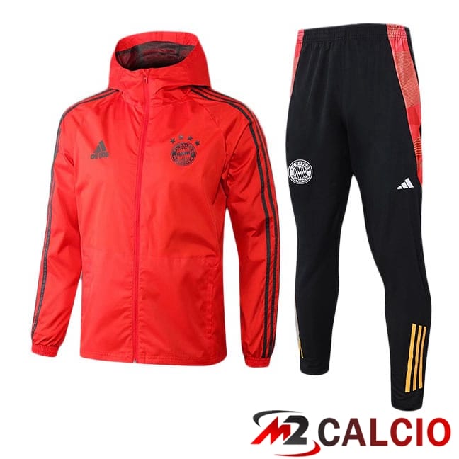 Maglie Calcio Personalizzate,Tute Calcio Squadre,Maglia Nazionale Italiana Calcio | Tuta Calcio - Giacca A Vento Bayern Monaco Rosso 2025/2026