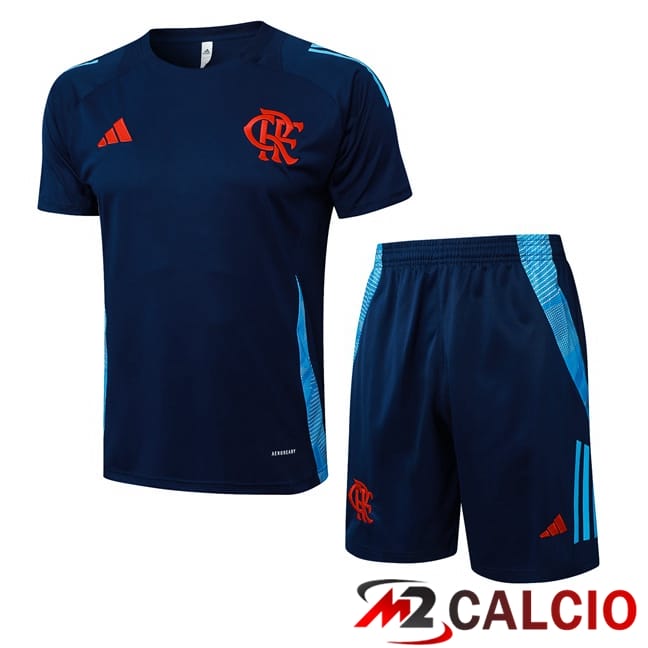Insieme T Shirt Allenamento Flamengo + Pantaloncini Blu Reale 2025/2026