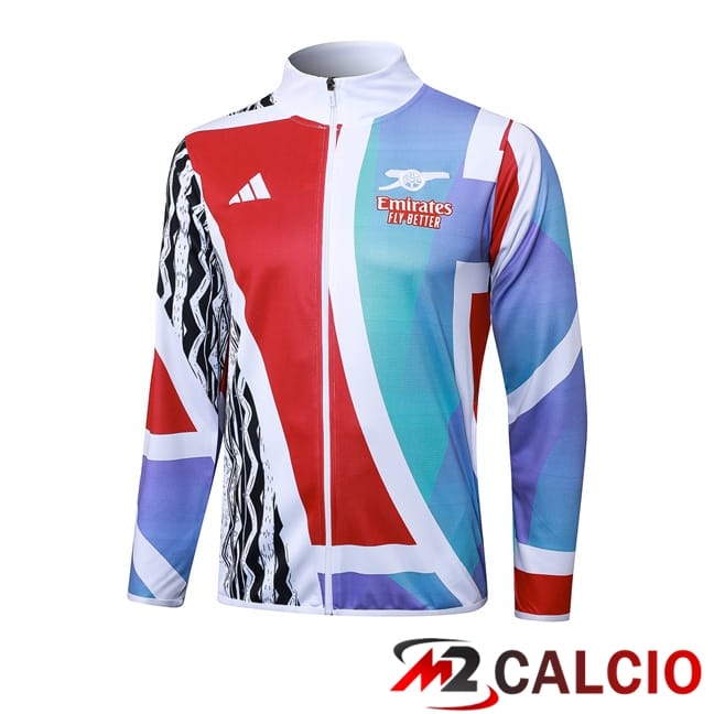 Maglie Calcio Personalizzate,Tute Calcio Squadre,Maglia Nazionale Italiana Calcio | Giacca Calcio Arsenal Rosso Bianco 2025/2026