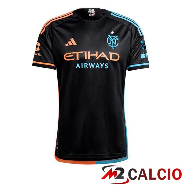 Maglie Calcio Personalizzate,Tute Calcio Squadre,Maglia Nazionale Italiana Calcio | Maglie Calcio New York City Seconda Nero 2025/2026