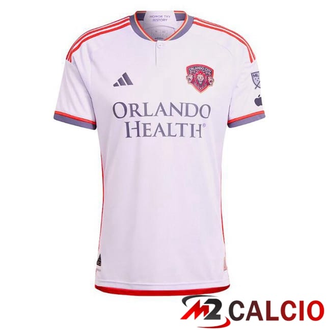 Maglie Calcio Personalizzate,Tute Calcio Squadre,Maglia Nazionale Italiana Calcio | Maglie Calcio Orlando City SC Seconda Bianco 2025/2026