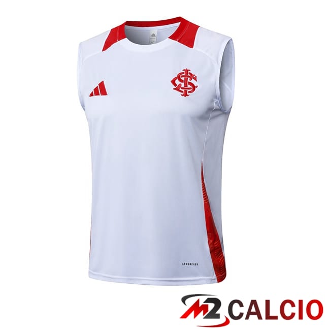 Maglie Calcio Personalizzate,Tute Calcio Squadre,Maglia Nazionale Italiana Calcio | Canotta Allenamento SC Internacional Bianco 2025/2026