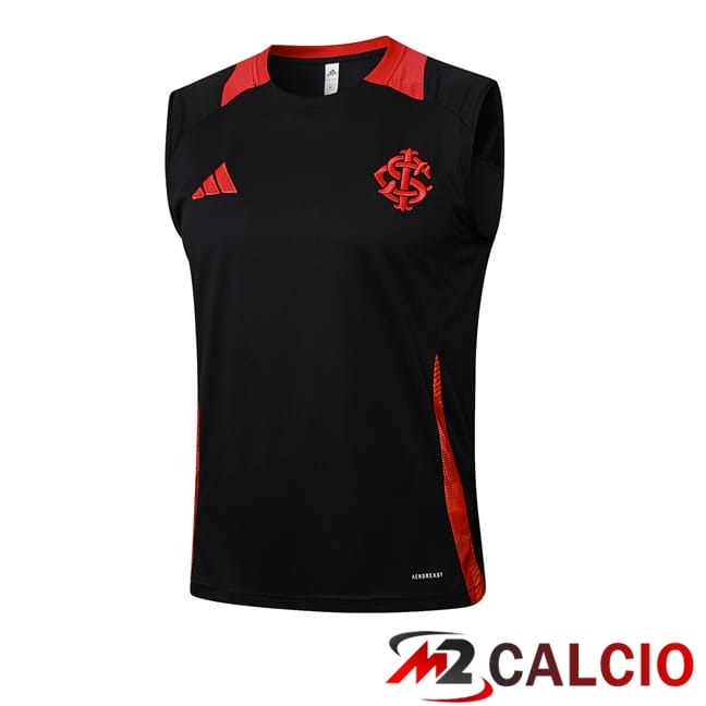 Maglie Calcio Personalizzate,Tute Calcio Squadre,Maglia Nazionale Italiana Calcio | Canotta Allenamento SC Internacional Nero 2025/2026
