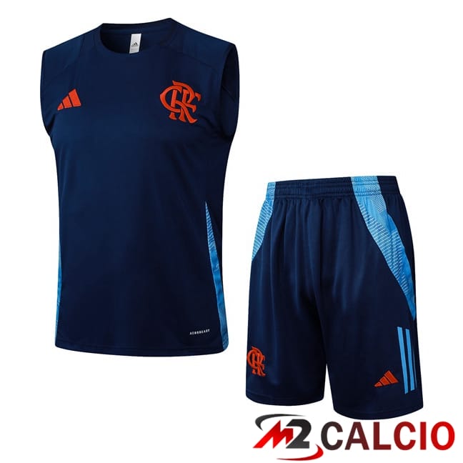 Maglie Calcio Personalizzate,Tute Calcio Squadre,Maglia Nazionale Italiana Calcio | Canotta Allenamento Flamengo + Pantaloncini Blu Reale 2025/2026
