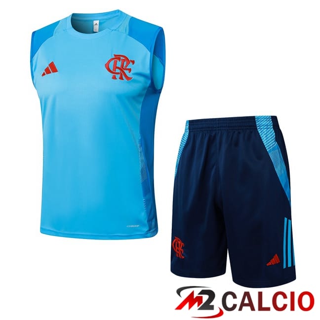 Maglie Calcio Personalizzate,Tute Calcio Squadre,Maglia Nazionale Italiana Calcio | Canotta Allenamento Flamengo + Pantaloncini Blu 2025/2026