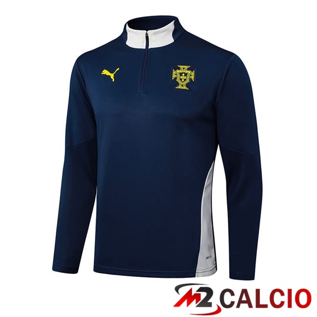 Maglie Calcio Personalizzate,Tute Calcio Squadre,Maglia Nazionale Italiana Calcio | Felpa Allenamento Portogallo Blu Reale 2025/2026